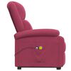 vidaXL Massagefåtölj med uppresningshjälp vinröd sammet
