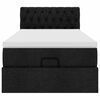 vidaXL Ottoman s&auml;ng med madrass svart 90x200 cm tyg