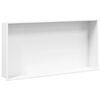 vidaXL Duschnisch matt vit 62x32x9 cm rostfritt st&aring;l
