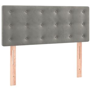 vidaXL S&auml;nggavel ljusgr&aring; 90x5x78/88 cm sammet