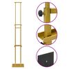 vidaXL M&auml;ssmontrar 2 pcs Guld 30 x 23,5 x 210 cm St&aring;l