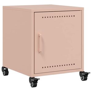 vidaXL S&auml;ngbord rosa 36x38,5x43,5 cm st&aring;l