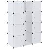 vidaXL Modul&auml;r garderob 9 fack 109x36,5x143 cm vit