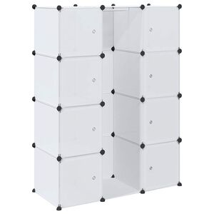 vidaXL Modul&auml;r garderob 9 fack 109x36,5x143 cm vit