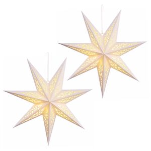vidaXL Julbelysning RAAHE 2 st 10 LED-lampor Varmvit 45 x 6 x 45 cm