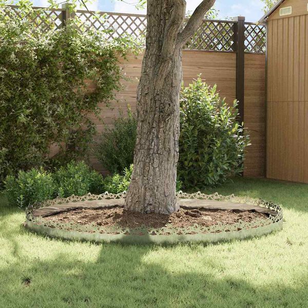 vidaXL Gr&auml;skanter 30 pcs Silver 103 x 0,05 x 22 cm Galvaniserat St&aring;l