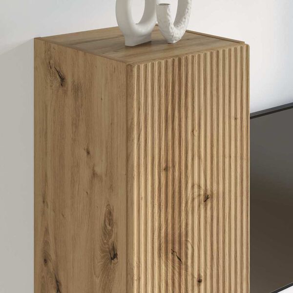 vidaXL TV V&auml;gghylla Artisan Ek 30 x 31 x 100 cm Konstruerat tr&auml;