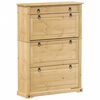 vidaXL Skosk&aring;p Corona 99x32x138 cm massiv furu