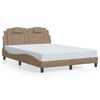 vidaXL Bed Frame "Viana" with LED without Mattress Cappuccino 120x200 cm
