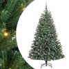 vidaXL Plast Hingad Julgran Gr&ouml;n 210 cm PVC och metall