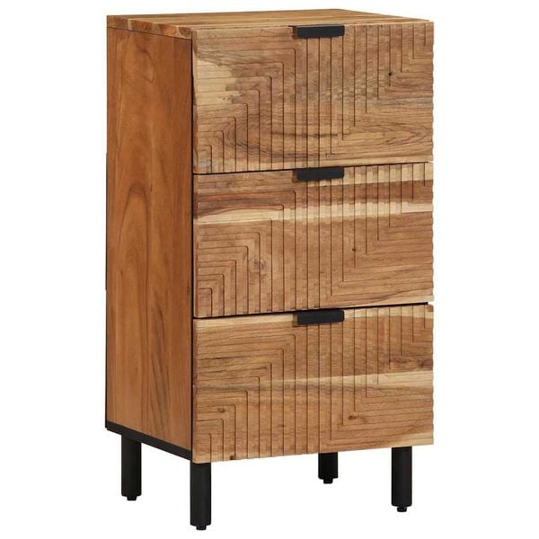 vidaXL Sideboard Naturf&auml;rg 40 x 33,5 x 75 cm Massivt Akaciatr&auml;
