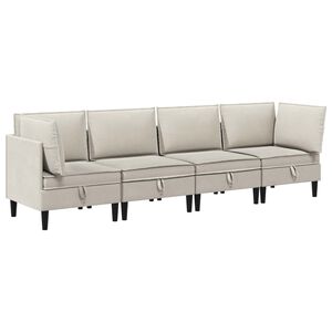 vidaXL M&ouml;belset f&ouml;r vardagsrummet 4 pcs Havre Tyg
