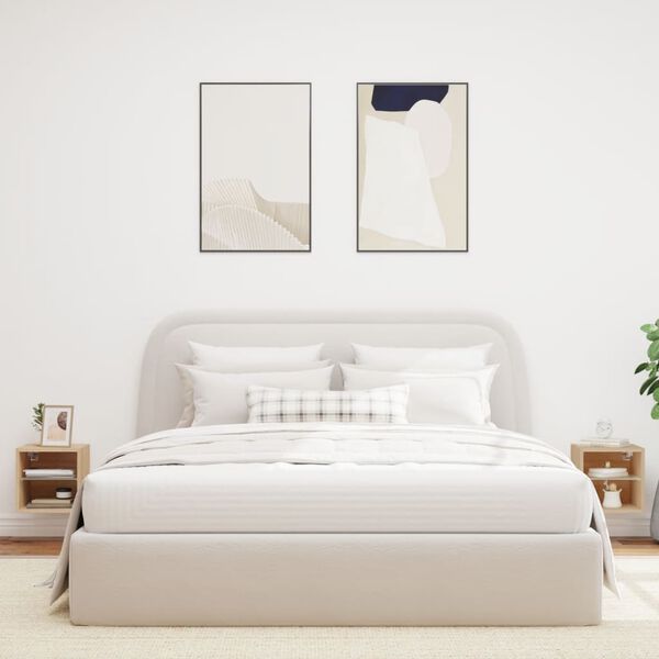 vidaXL V&auml;ggmonterade tv-b&auml;nkar LED 2 st sonoma-ek 30x28,5x30 cm