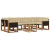 vidaXL Utomhussoffset 8 st Naturlig och Beige