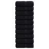 vidaXL Premium g&auml;sthanddukar SOLUND 10 st svart 30x50 cm 600 gsm