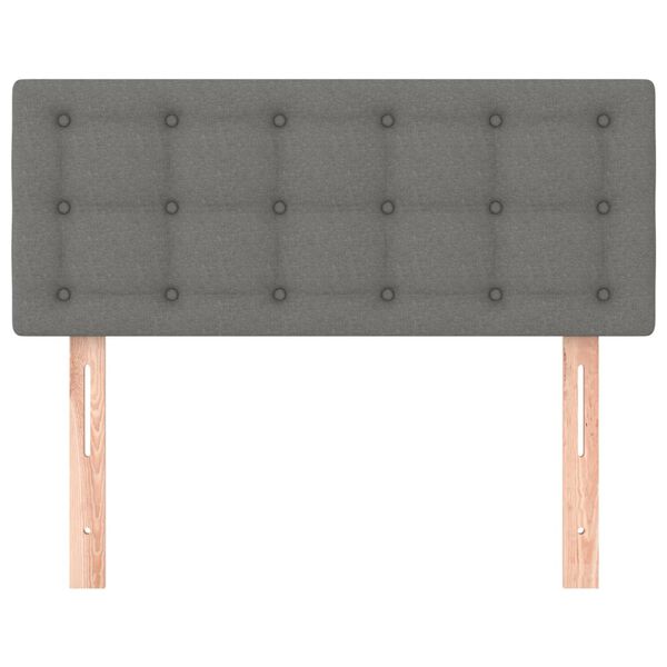 vidaXL Sänggavel mörkgrå 100x5x78/88 cm tyg