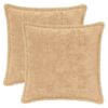 vidaXL Kudd&ouml;verdrag 2 st HOUTEN Gr&auml;ddvit 40 x 40 cm Faux Kaninp&auml;ls
