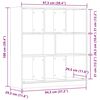 vidaXL Bokhylla &aring;ldrat tr&auml; 97,5x29,5x100 cm konstruerat tr&auml;
