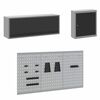 vidaXL Arbetskabinett Set med l&aring;da med lagring 8 pcs Svart