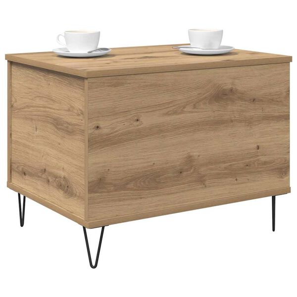 vidaXL Kaffeebord Artisan Ek 60 x 44,5 x 45 cm Konstruerat tr&auml;