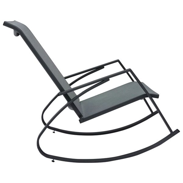 vidaXL Gungstolar f&ouml;r tr&auml;dg&aring;rden 2 st textilene m&ouml;rkgr&aring;