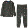 vidaXL Pyjamas med l&aring;nga &auml;rmar f&ouml;r barn khaki 104