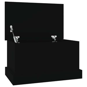 vidaXL F&ouml;rvaringsl&aring;da svart 50x30x28 cm konstruerat tr&auml;