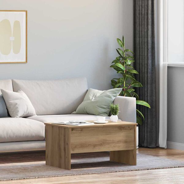 vidaXL Kaffeebord Artisan Ek 102 x 50,5 x 46,5 cm Konstruerat tr&auml;