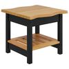 VidaXL Sidobord med hylla EKAI Svart 50 x 50 x 45,5 cm Massiv furu