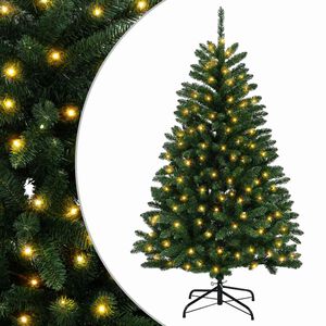 vidaXL Plast Hingad Julgran 180 cm 300 LED-lampor Varmvit PVC