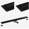 vidaXL Duschavlopp 2-i-1 med 360&deg; Siphon Svart 90 cm