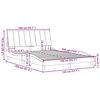 vidaXL Bed Frame without Mattress "Hanko" Cream 140x190 cm Fabric