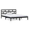 vidaXL S&auml;ngram massiv furu 120x190 cm svart