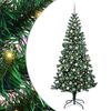 vidaXL Konstgjord F&ouml;rbelyst Julgran Gr&ouml;n 240 cm PVC och metall