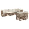 vidaXL Tr&auml;dg&aring;rdsoffset 8 pcs Beige konstrotting