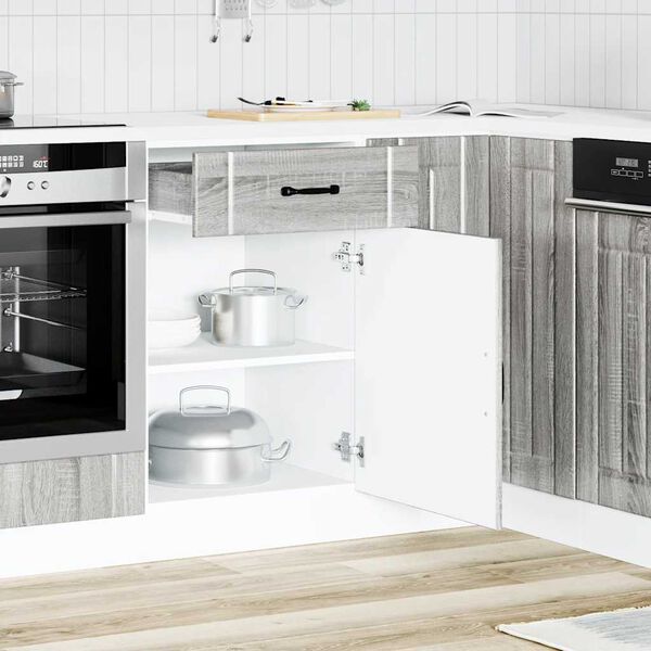 vidaXL Bassk&aring;p f&ouml;r k&ouml;k Lucca gr&aring; sonoma konstruerat tr&auml;