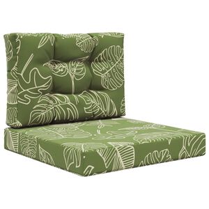 vidaXL Utomhus Soffa Kudde 2 pcs Bladdesign Polyester