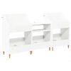 vidaXL Mediam&ouml;belset 3 st Vit 212 x 46 x 112 cm Konstruerat tr&auml;