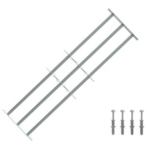 vidaXL F&ouml;nsterskyddsgaller med 3 Tv&auml;rstag 3 st 930-1740 mm
