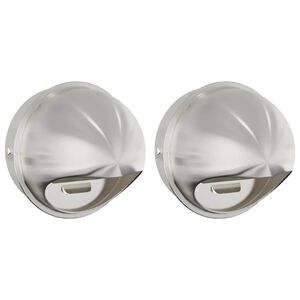 vidaXL Luftventilationslock 2 st Silver 200 mm Rostfritt st&aring;l