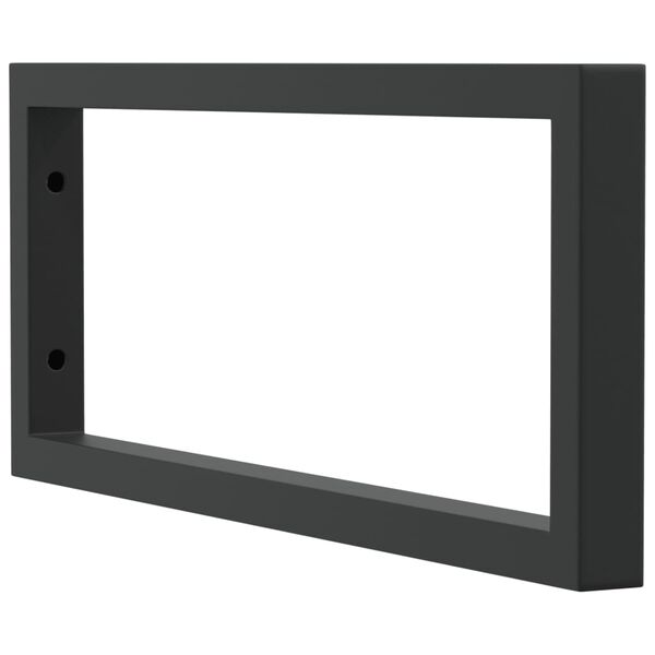 vidaXL Hyllf&auml;sten f&ouml;r tv&auml;ttst&auml;ll 2 st svart rektangul&auml;rt st&aring;l