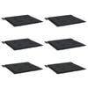 vidaXL Stolsdynor 6 st svart 50x50x4 cm oxfordtyg