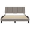 vidaXL Bed Frame without Mattress "Hanko" Taupe 120x200cm Fabric