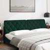 vidaXL Headboard Cushion Dark Green 200 cm Velvet
