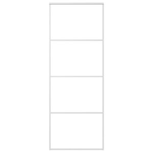 vidaXL Skjutdörr ESG-glas och aluminium 76x205 cm vit