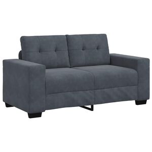 vidaXL Loveseat soffa m&ouml;rkgr&aring; 160x77x82 cm sammet