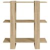 vidaXL Bokhylla/Rumsavdelare sonoma-ek 80x30x87 cm