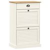 vidaXL Skosk&aring;p VIGO 60x35x96 cm vit massiv furu