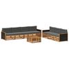 vidaXL Utomhussoffset 8 pcs Naturlig och Antracit 79 x 79 x 37 cm