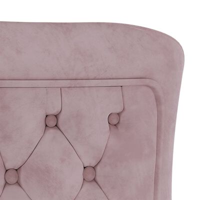 vidaXL Matstol rosa 53x52x98 cm sammet & rostfritt stål